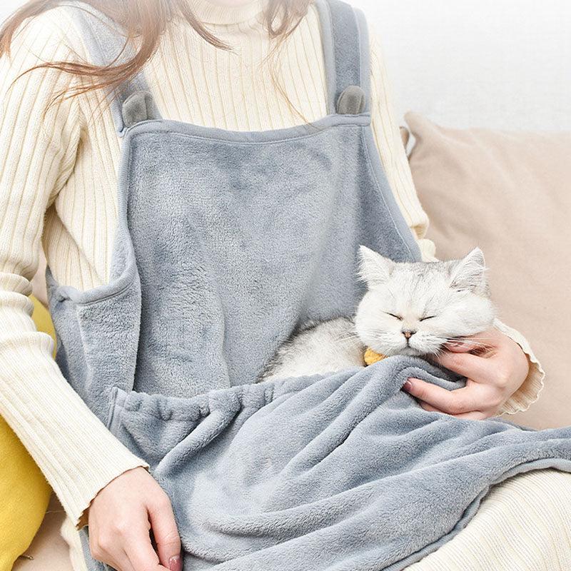 Touch The Cat Clothes Pets Apron Non-stick Anti-grab Soft Plush Camisole Pinafore For Pets - #tiktokmademebuyit