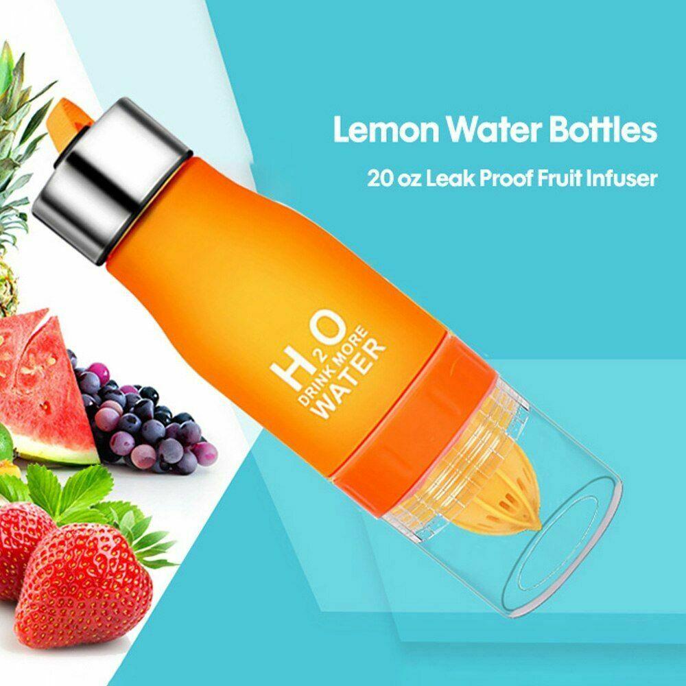 Water Bottle H2O Fruit Infuser Drink Outdoor Sport 20 oz - #tiktokmademebuyit